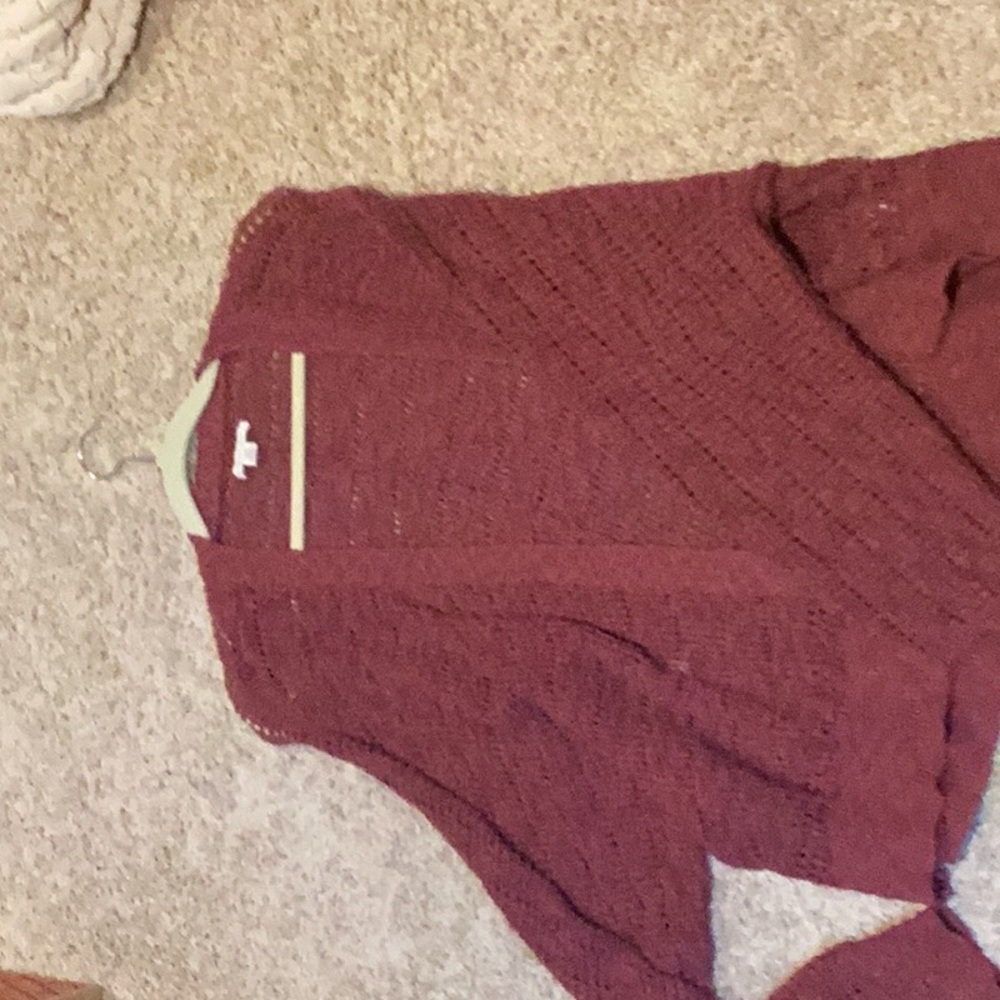 Maroon American eagle cardigan